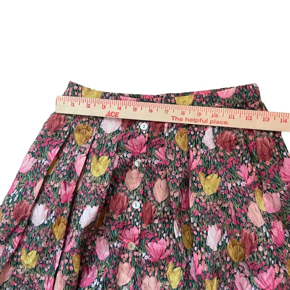 Birgitte Herskind Floral Print Midi Skirt Size 36 Cotton Womens Spring Fashion - Picture 4 of 6